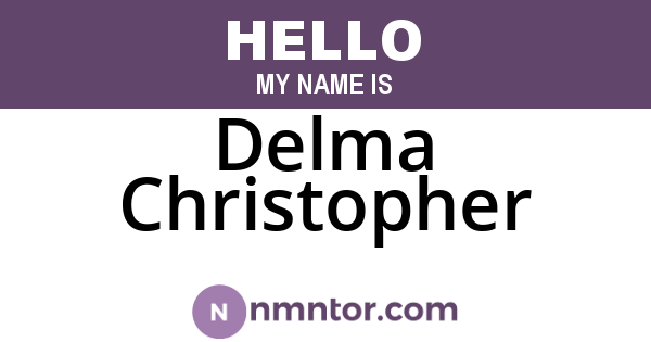 Delma Christopher