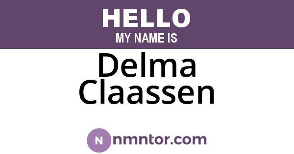 Delma Claassen