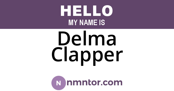 Delma Clapper