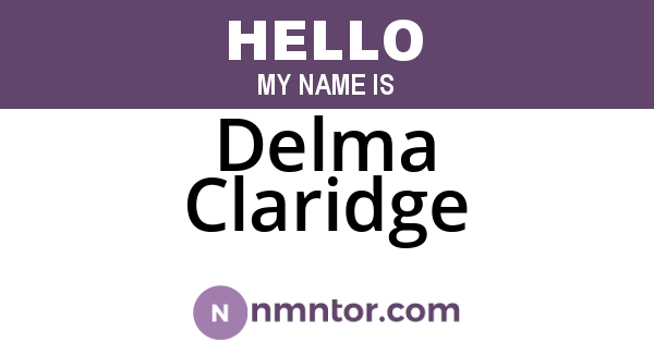 Delma Claridge