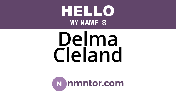 Delma Cleland