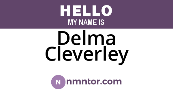 Delma Cleverley