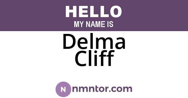 Delma Cliff