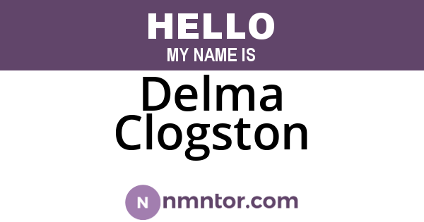 Delma Clogston
