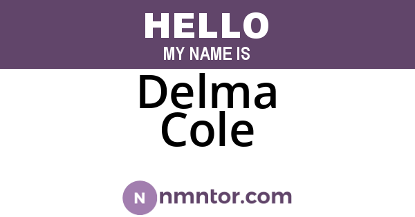 Delma Cole