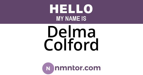 Delma Colford