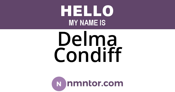 Delma Condiff