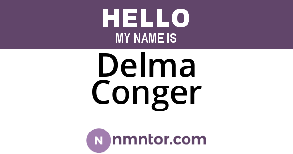 Delma Conger