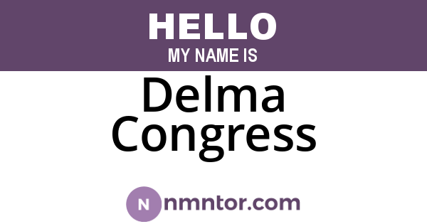 Delma Congress