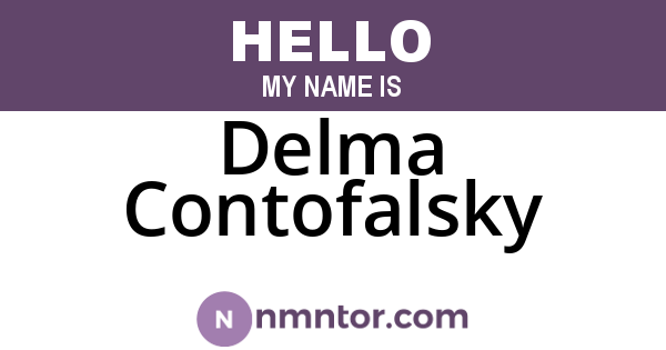 Delma Contofalsky