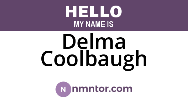 Delma Coolbaugh