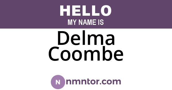 Delma Coombe