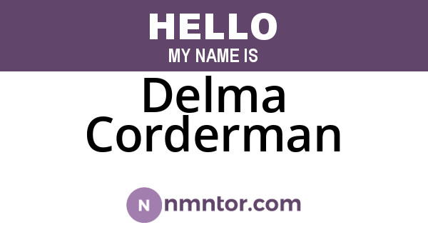 Delma Corderman