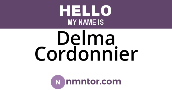Delma Cordonnier