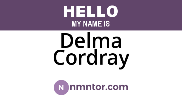 Delma Cordray
