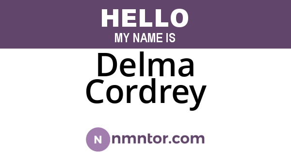 Delma Cordrey