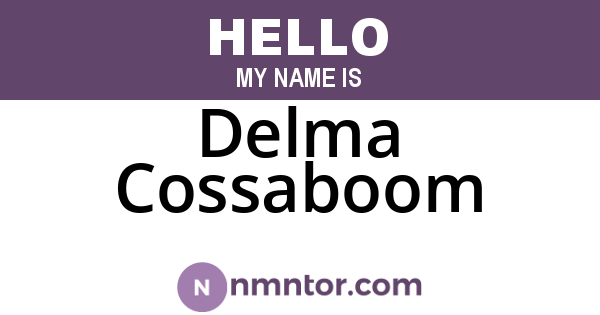Delma Cossaboom
