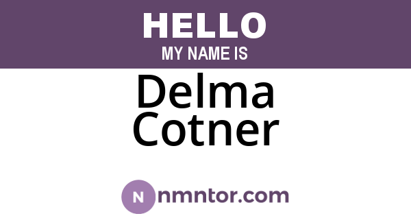 Delma Cotner
