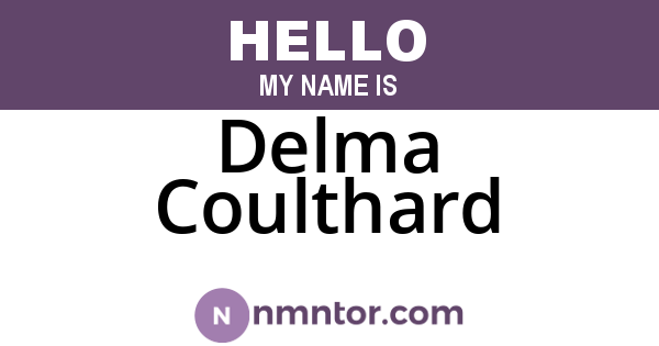 Delma Coulthard