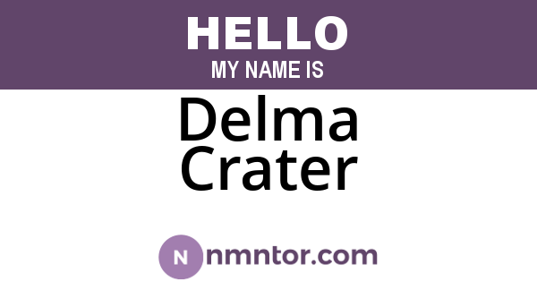 Delma Crater