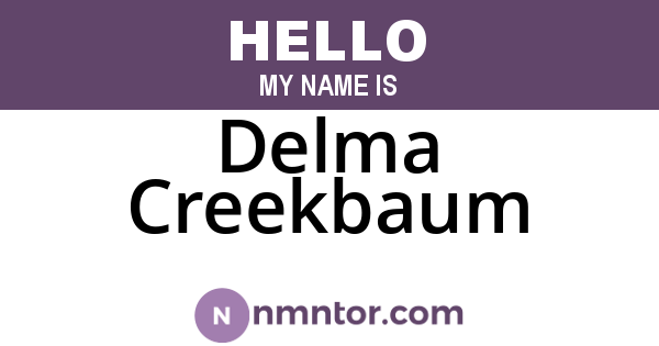 Delma Creekbaum