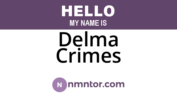 Delma Crimes