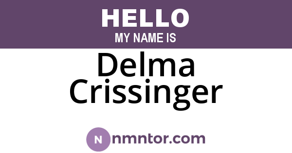 Delma Crissinger