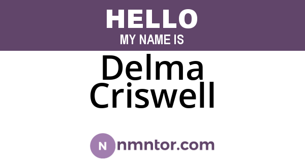 Delma Criswell