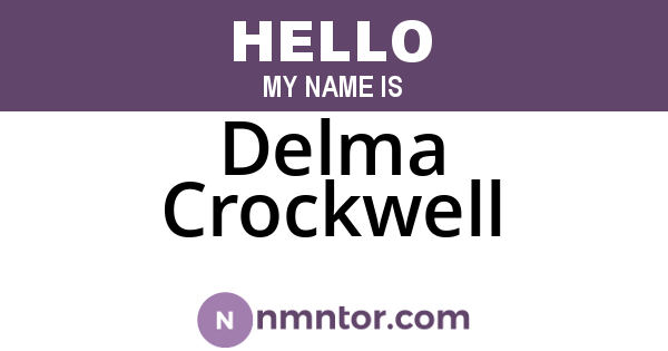Delma Crockwell