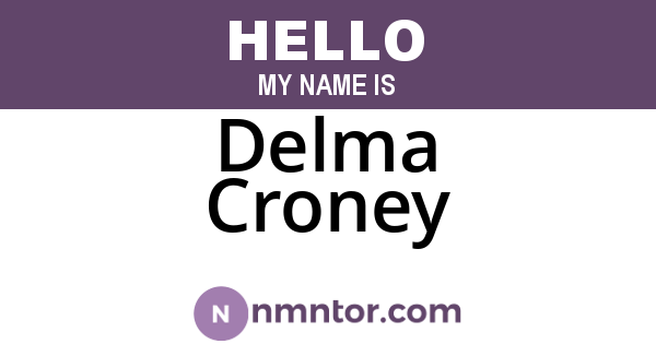 Delma Croney