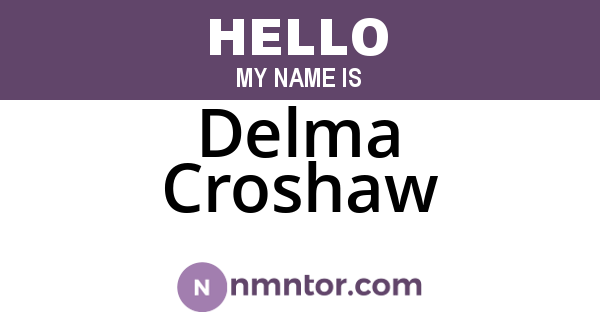 Delma Croshaw