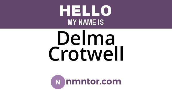 Delma Crotwell