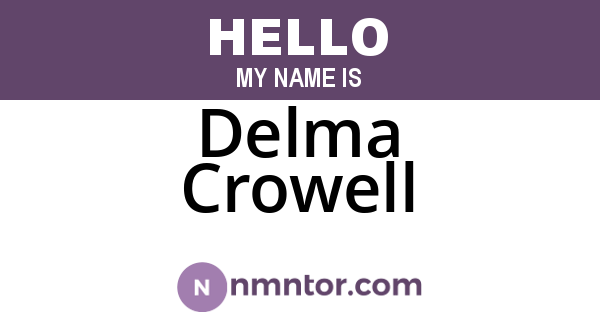 Delma Crowell