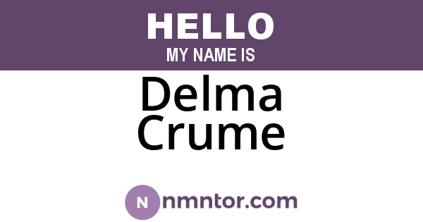 Delma Crume