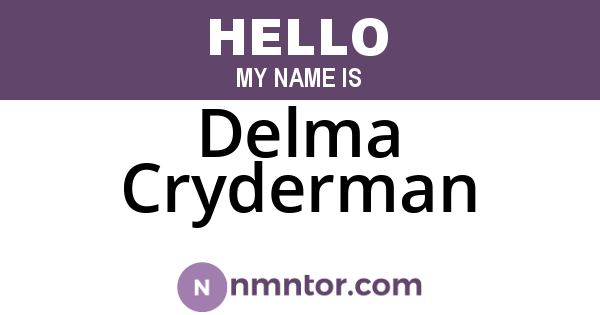 Delma Cryderman