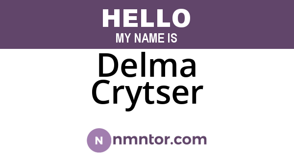 Delma Crytser