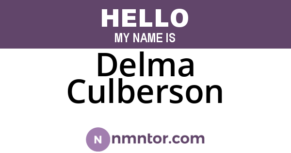 Delma Culberson