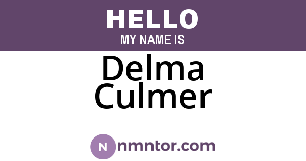 Delma Culmer