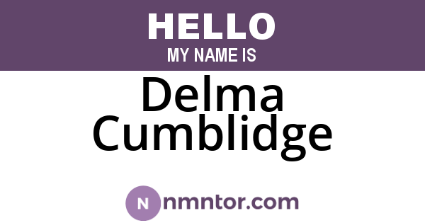 Delma Cumblidge