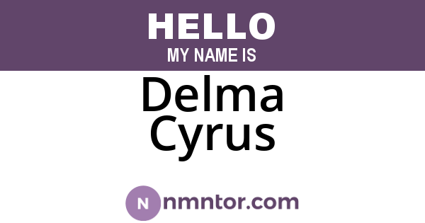 Delma Cyrus