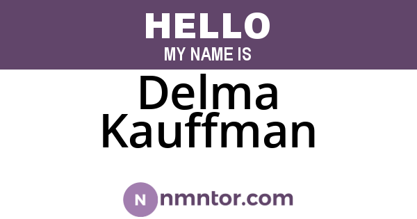 Delma Kauffman