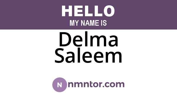 Delma Saleem