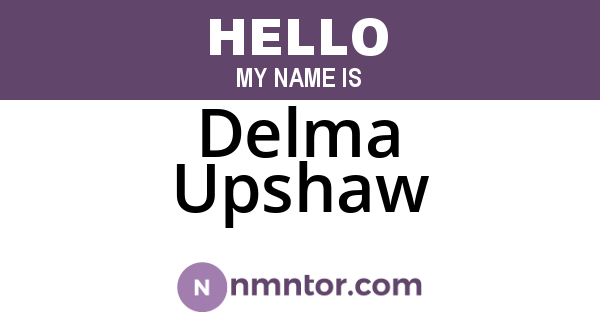 Delma Upshaw