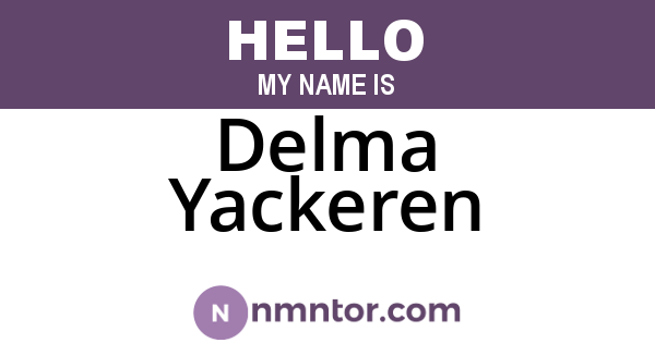 Delma Yackeren