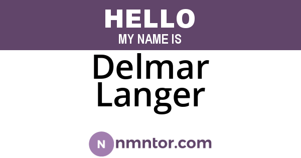 Delmar Langer