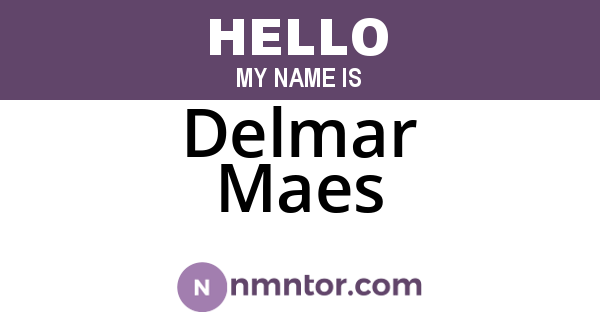 Delmar Maes