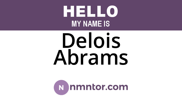 Delois Abrams