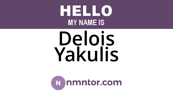 Delois Yakulis