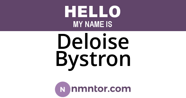 Deloise Bystron