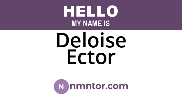 Deloise Ector